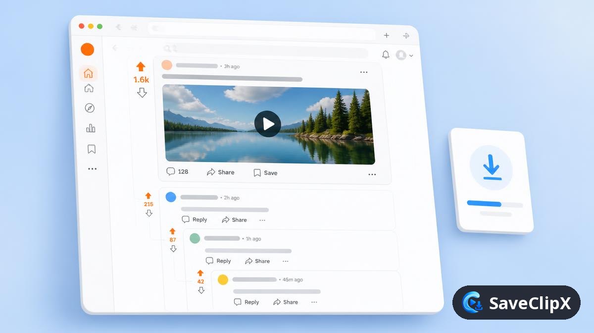 SaveClipX Reddit video downloader, save Reddit videos in HD with SaveClipX