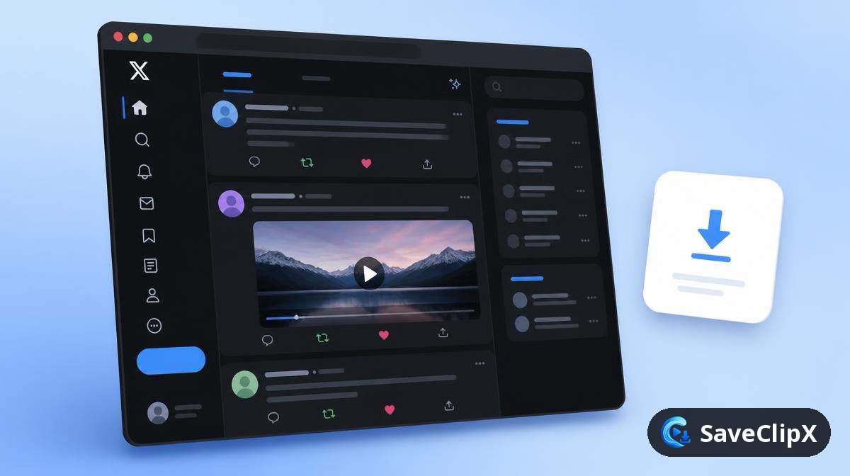 SaveClipX X video downloader, save X videos in HD with SaveClipX