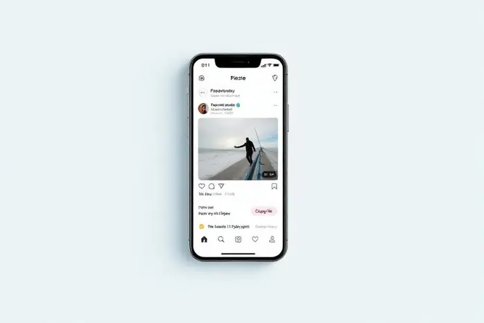 Copying a social video post link from the share menu on a phone