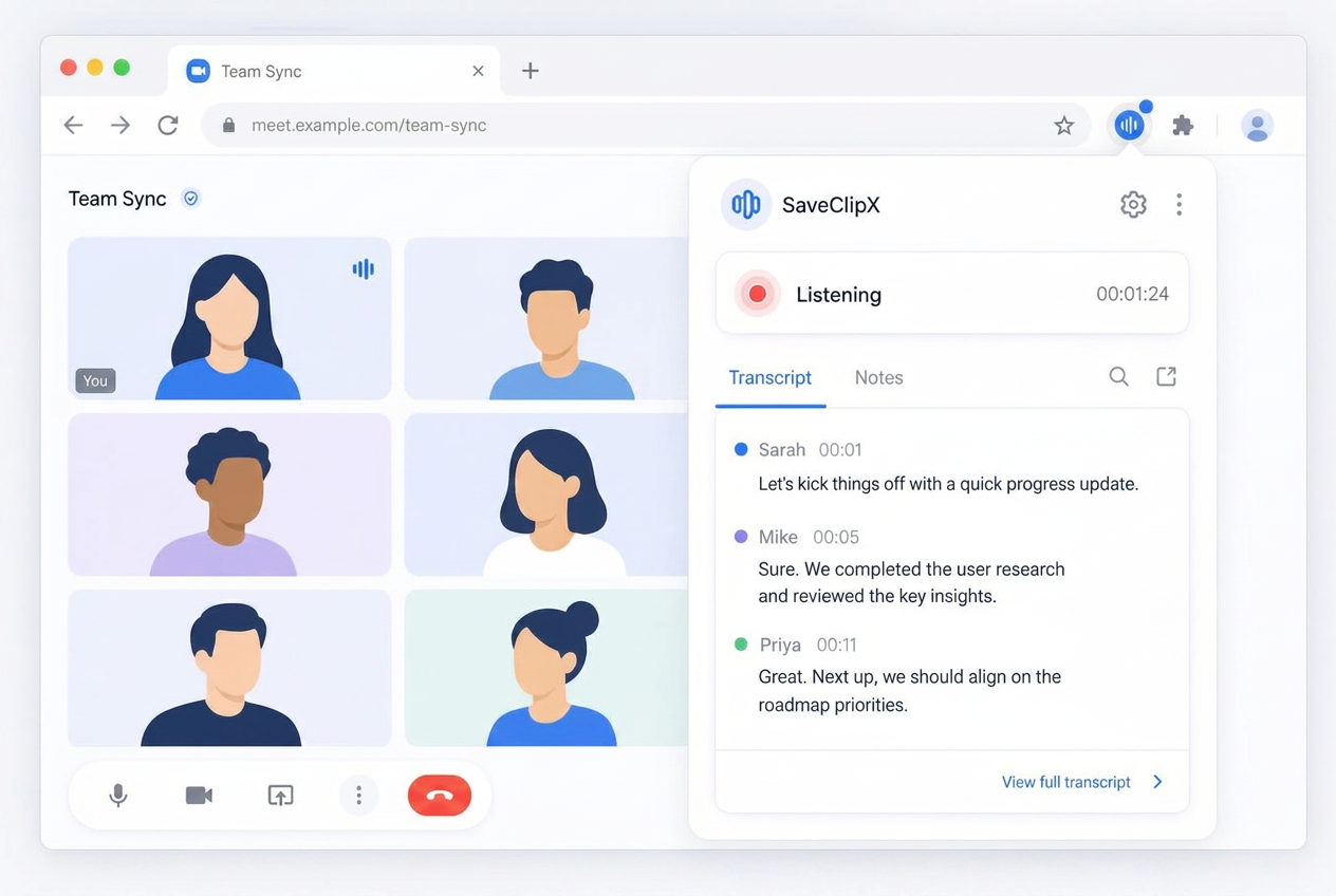 Speech to text for meetings